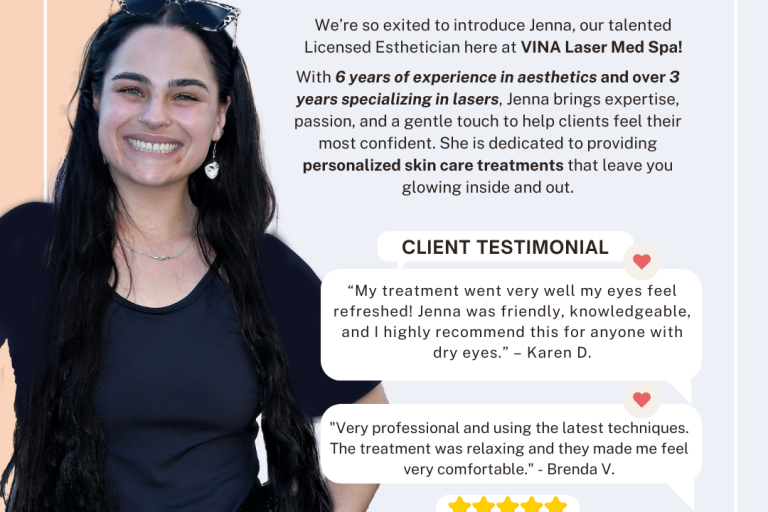 Meet Jenna Meet Jenna | Vina Laser Med Spa